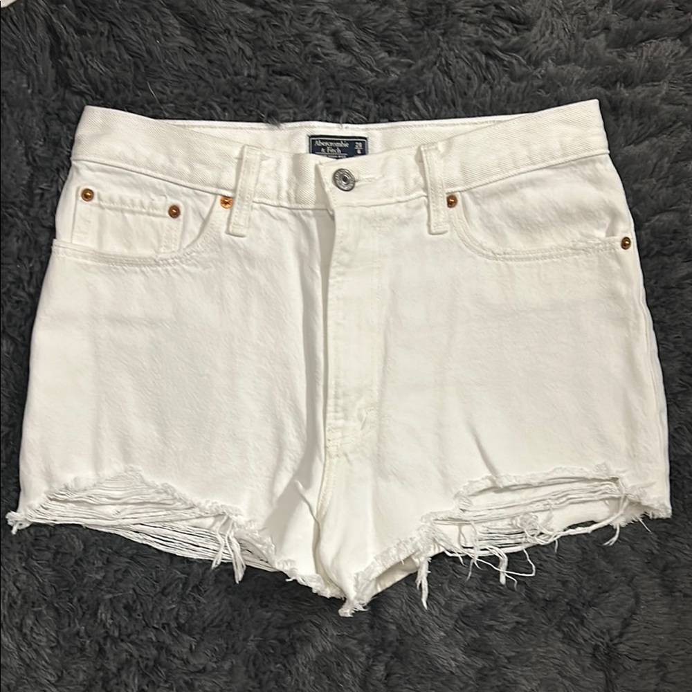 Women's White Denim Shorts